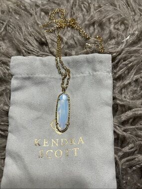 Kendra Scott Gold Opalized Elongated Pendant Necklace